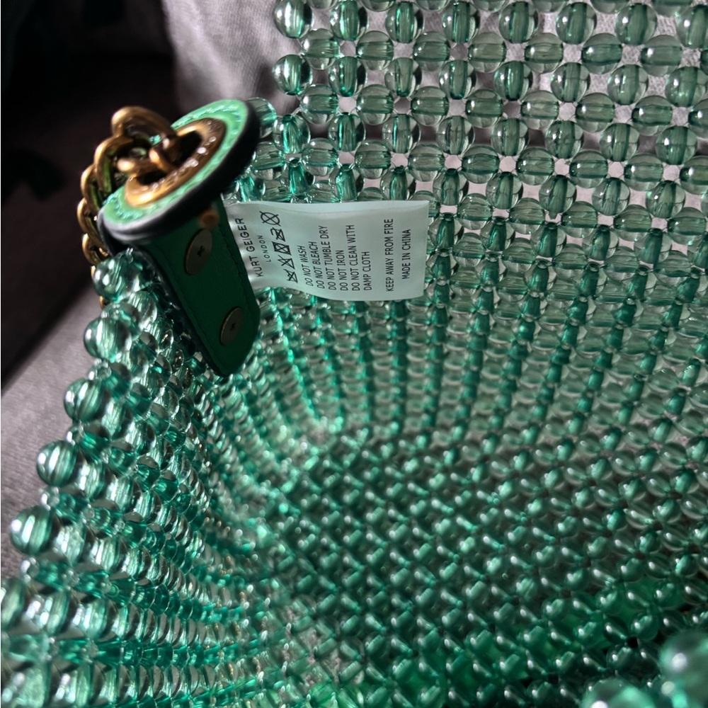 Kurt Geiger Emerald Beaded Shoulder Bag - Picture 7 of 8